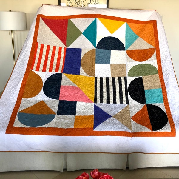 Mid Century Quilt Pattern Etsy