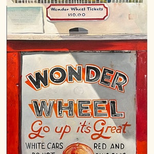 Limited Edition &quot;Go Up&quot; Coney Island Wonder Whell Digital Print on Enhanced Matte Paper