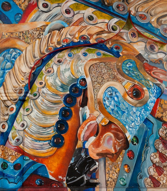 Limited Edition "Carousel 2" Coney Island Print / Digital Print on Enhanced Matte Paper