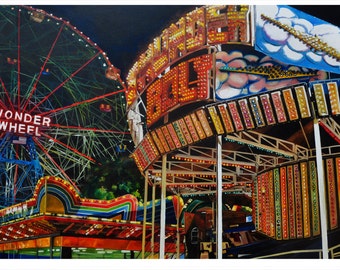 Limited Edition "Nightwheel" Print / Digital Print on Enhanced Matte