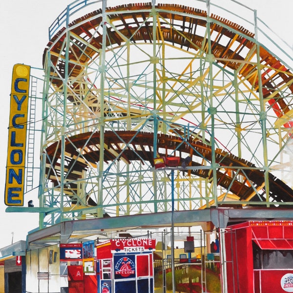 Limited Edition "Cyclone" Coney Island Digital Print on Enhanced Matte Paper