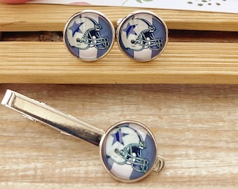 Football sports, Dallas football, cuff links, Tie clips, cool gift for boys, gift for players