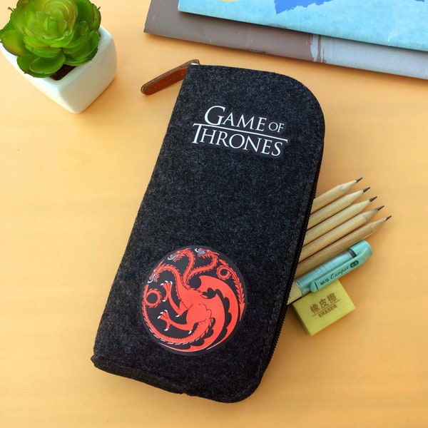 Game of Thrones Houses, A song of ice and fire, pen bag, pencil case, makeup bag, cool gift for student