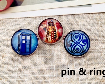 Dr. who, Doctor Who Tradis,Time Machine, Dalek, badges buttons pins - 22mm/ 0.87inch diameter