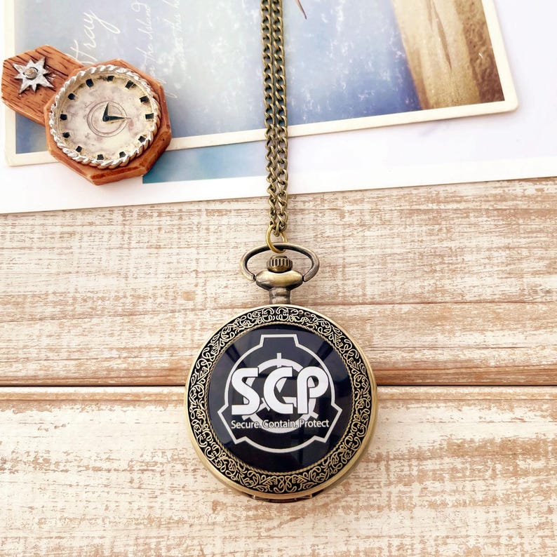 SCP Foundation, groot zakhorloge, fanart, cadeau voor SCP-fans, aangepaste tekeningen mogelijk. SCP(letter)