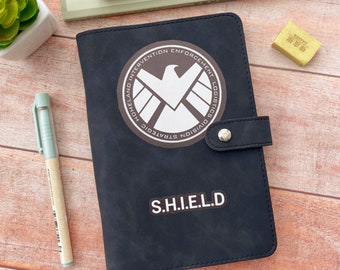 Shield ,Agents ,Matte finish PU leather book, Soft leather book,A6 notebook, diary, Journal notebook