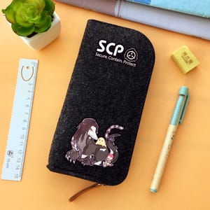SCP Foundation Pencil Case: SCP049, MTF-9 Tailed Fox, SCP682, Multiple Designs Available SCP 682