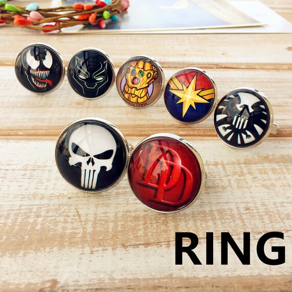 Super Heroes Ring Superhero Ring Avengers Singnet Ring | Etsy