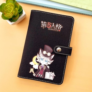 Identity V ノート：複数のキャラクター、A6バインダー PUレザートラベルジャーナル、ファンワーク