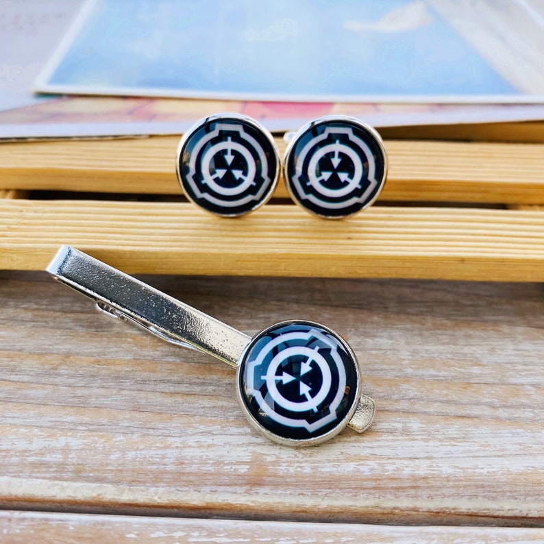 SCP Foundation tie clip Boys tie clasp tie bars SCP fans image 0