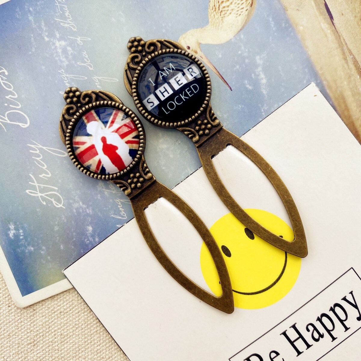 Coppery Metal Bookmark Con Sherlock 221B Baker Street Book Etsy