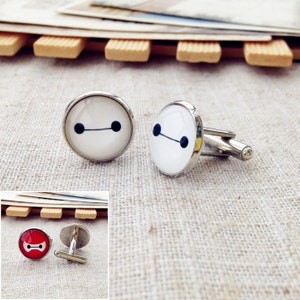 Big Hero Manschettenknöpfe, Baymax Manschettenknopf, Manschettenknöpfe, cooles Geschenk für Jungen, cooles Geschenk für Männer