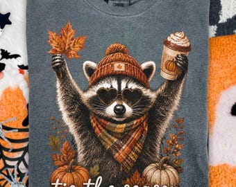 Comfort Colors® Raccoon Halloween Shirt, Spooky Season Graphic Tee