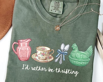 Camiseta Comfort Colors de segunda mano, camiseta vintage de la época de la abuela.
