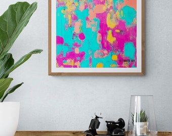 Colorful Abstract Art Prints - 8x10, 11x14, 16x20 - Wall Decor, Wall Art, Art Print, Home Decor, Colorful Art - Free Shipping