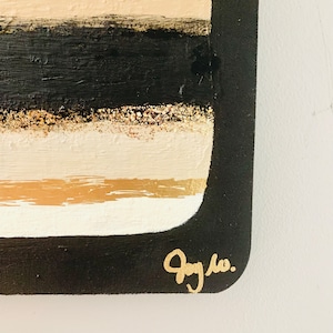 Black & Gold Hand Painted Wall Sign - Home Decor - Wood Decor - Small Art - Wood Art Piece - Free Shipping - 9.4x12 inches.