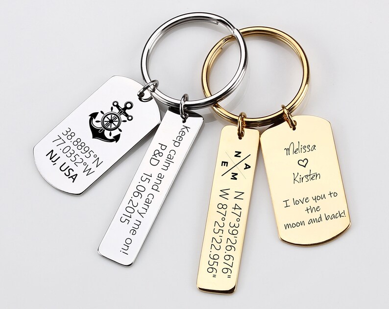 Custom Keychain Engraved Keychain Personalized Keychain Etsy Canada