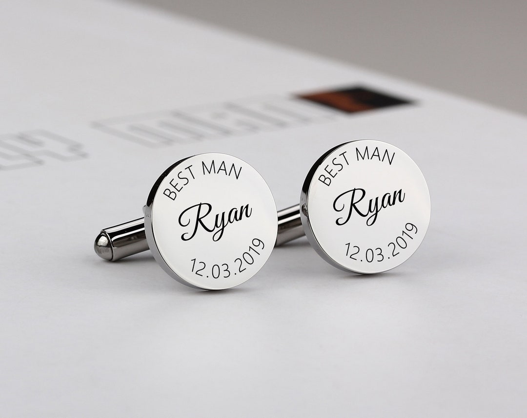 Personalized Wedding Cufflinks, Custom Cuff Links for Dad, Best Man