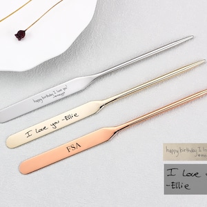 Personalized Stainless Steel Makeup Spatula, Handwriting Painting Spatula Stick, Beauty Supply Tool, Art Stirring Tool, Makeup Artist Tool