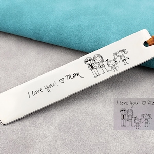 Custom Actual handwriting bookmark, kid actual handwriting gift, In Memory, Remembrance, Handwriting Keepsake, Mother’s Day Gift