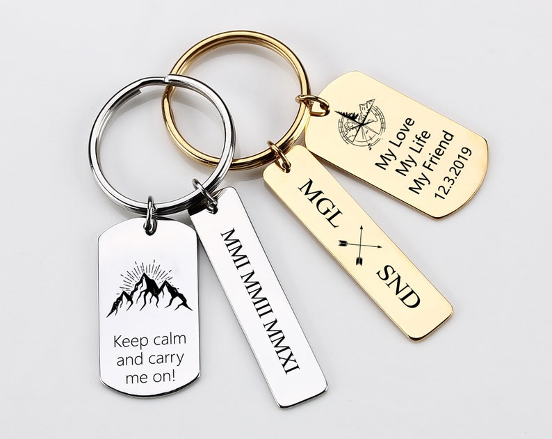 Custom Keychain Engraved Keychain Personalized Keychain Etsy Canada