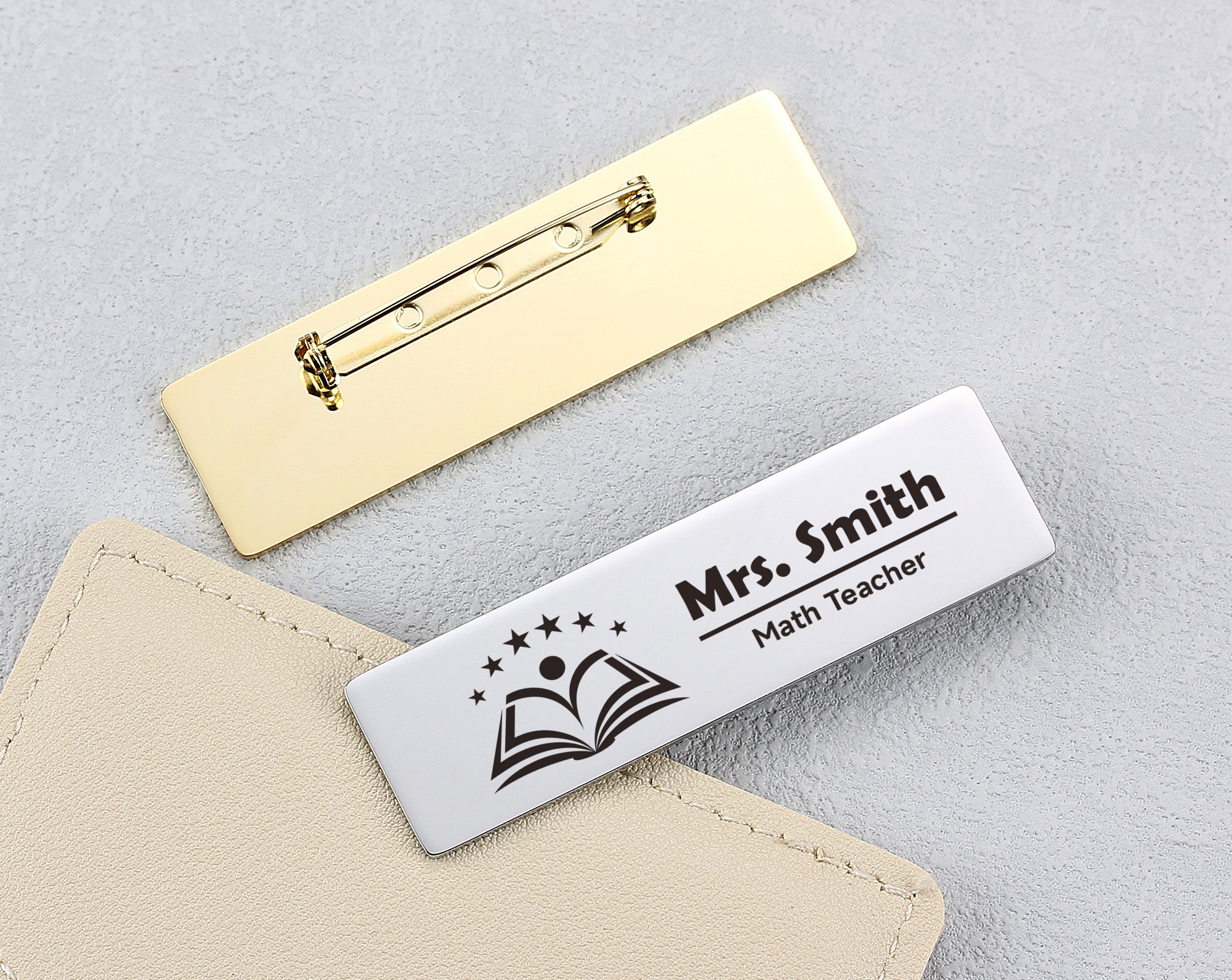 Custom Name Tags with Pin, Personalized Your Business Logo Badge, Custom Company Branded Business Staff Identification Badge for Employee
