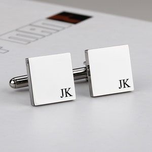 Personalised Engraved Initial Cufflinks, Wedding Birthday Gift, Groomsmen Gift, Mens Cufflinks, Cufflinks For Groomsmen, Cufflinks For Men