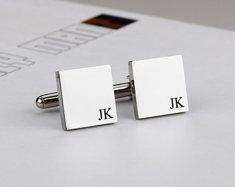 Personalised Engraved Initial Cufflinks, Wedding Birthday Gift, Groomsmen Gift, Mens Cufflinks, Cufflinks For Groomsmen, Cufflinks For Men