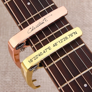 Personalized Guitar Capo, Musician Gift Idea, Guitar Player Gift, Custom Guitarist Gift Ideas, Fathers Day Gift, Personalized Gift for Him