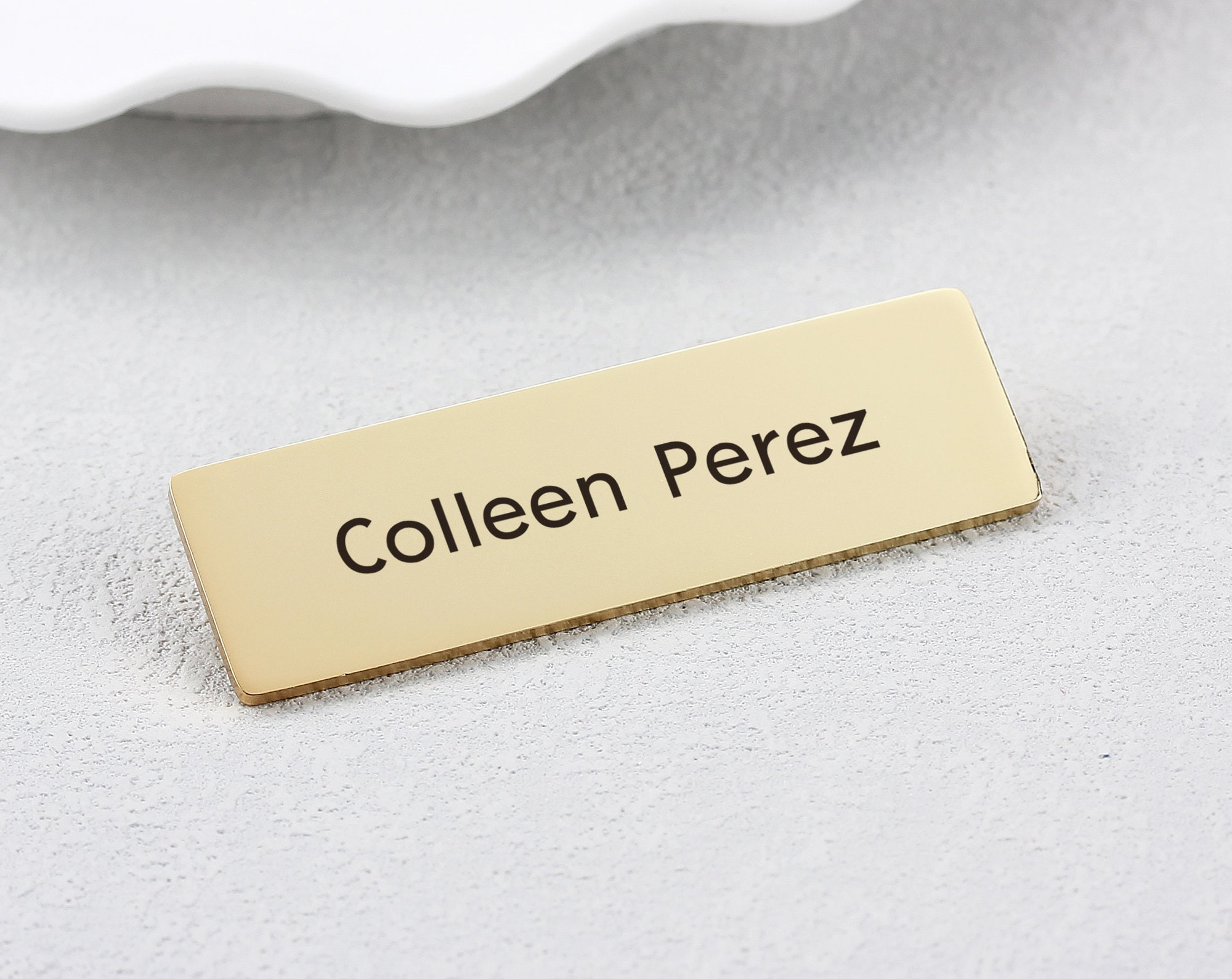 Custom Name Tags with Pin, Personalized Your Business Logo Badge, Custom Company Branded Business Staff Identification Badge for Employee