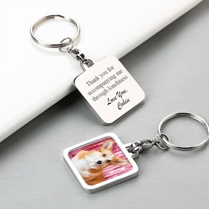 Custom dog Picture Keyring Dog, Personalized Pet Photo Keychain, Photo Keychain Pet Memorial Gift Custom, Pet Photo Keychain Pet Lover Gift