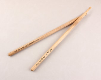 Personalized Drum Sticks, Custom Wood Drumsticks Drum Accessories, Gift for Drummer, Musician Gift, Music Teacher Gift, Music Lover Gift