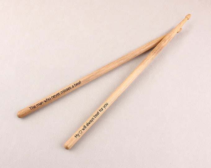 Personalized Drum Sticks, Custom Wood Drumsticks Drum Accessories, Gift for Drummer, Musician Gift, Music Teacher Gift, Music Lover Gift