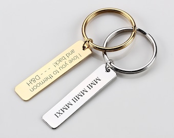 Personalized Keychain,Engraved Keychain,Men’s Keychain,Gift For Women,Custom Graduation Gift,Keychain For Boy Friend,Valentine’s Day Gift