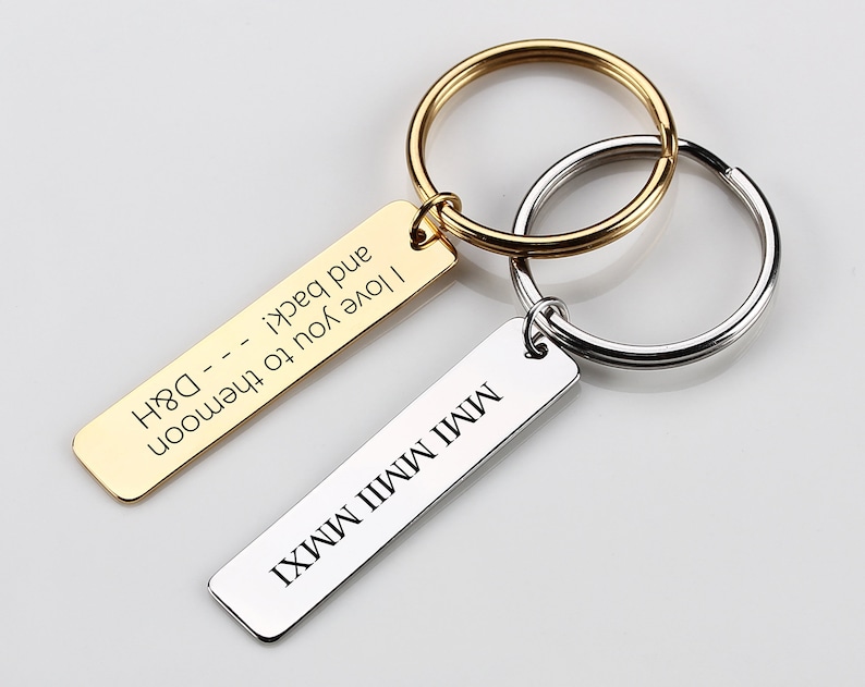 Personalized Coordinates Keychain Personalized Keyring Gift Etsy