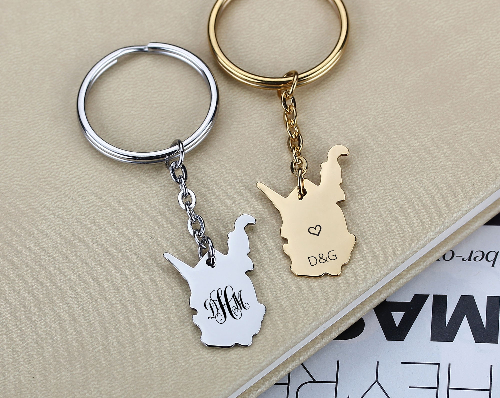 Personalized West Virginia Keychain Map Keyring West Etsy