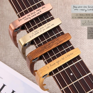 Personalised Actual Handwriting Engraved Guitar Copa, Musician Guitarist Gift Ideas, Gift for Him, Musician Gift, Artist Gift