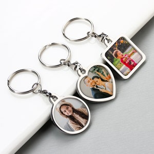 Personalized Picture Keychain, Custom Photo Keychain, Photo Keychain With Message, Valentines Day Gift, Christmas Gift Anniversary Gift