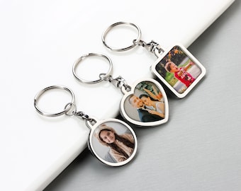 Personalized Picture Keychain, Custom Photo Keychain, Photo Keychain With Message, Valentines Day Gift, Christmas Gift Anniversary Gift
