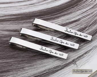 Custom Tie Clips, Stainless Steel Tie Clip,Personalized Handwriting Tie Clips, Men's Tie Bar, Groomsmen gift, Gift for Dad,Men's Wedding Tie