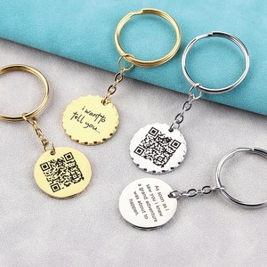 Porte-clés avec code QR personnalisé, porte-clés Soundwave, porte-clés avec enregistrement vocal, porte-clés votre voix, cadeau pour lui, cadeau de fête des pères