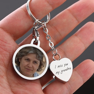 Custom Cremation Urn Keychain with Photo Pendant Keychain, Urns for Human Ashes Personalized, Memorial Keepsake Gift, Memorial Keychain