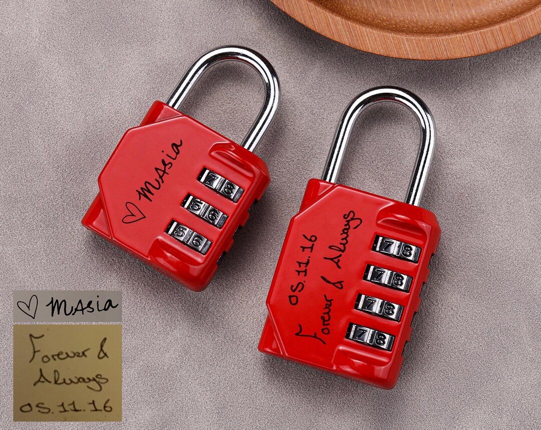 Personalized Combination Lock, Custom Handwriting Combination Padlock ...