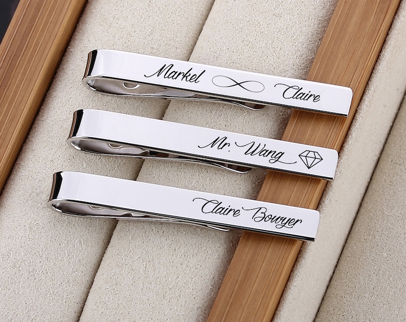 Personalized Tie Clips Name Tie Clip Custom Tie Clips Etsy Australia