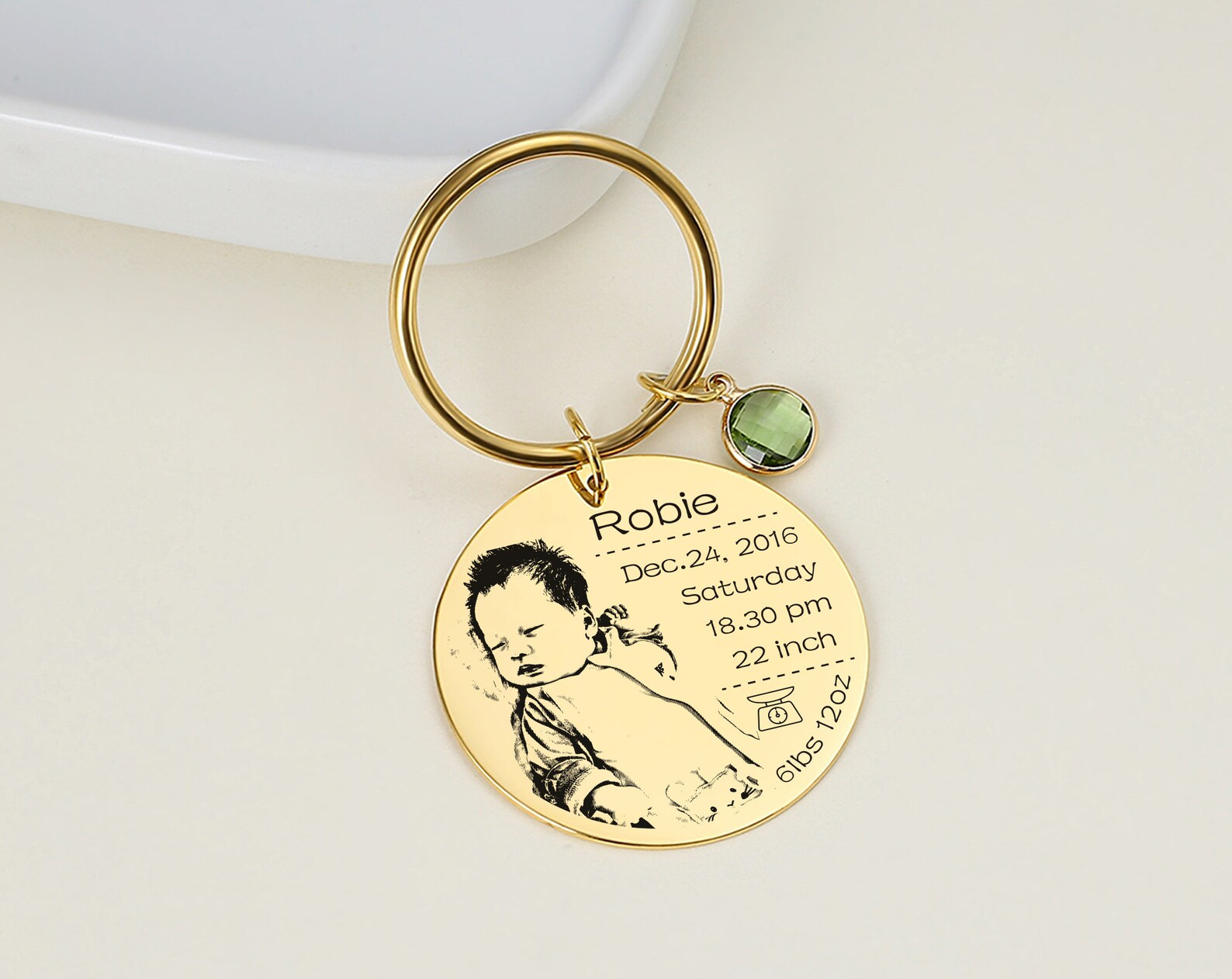 Personalized Newborn Baby Key Chain Baby Stats Key Chain New Etsy