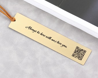 Personalized QR Code Bookmark, Custom Code Bookmark, Engraved Music Code Keychain, Scannable QR Code Bookmark, Custom Gifts For Him