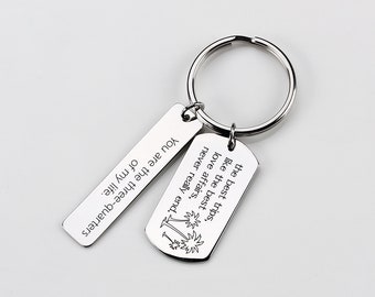 Personalized Keychain, Engraved key chain , Boyfriend Gift Anniversary Girlfriend Gift keychain Birthday gift for her Valentines day gift