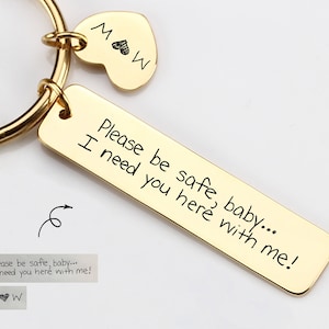 Custom Keychain, Engraved Keychain, Personalized Keychain With Handwriting, Wedding Gift, Fingerprint keychain, Boyfriend Gift Name Keychain