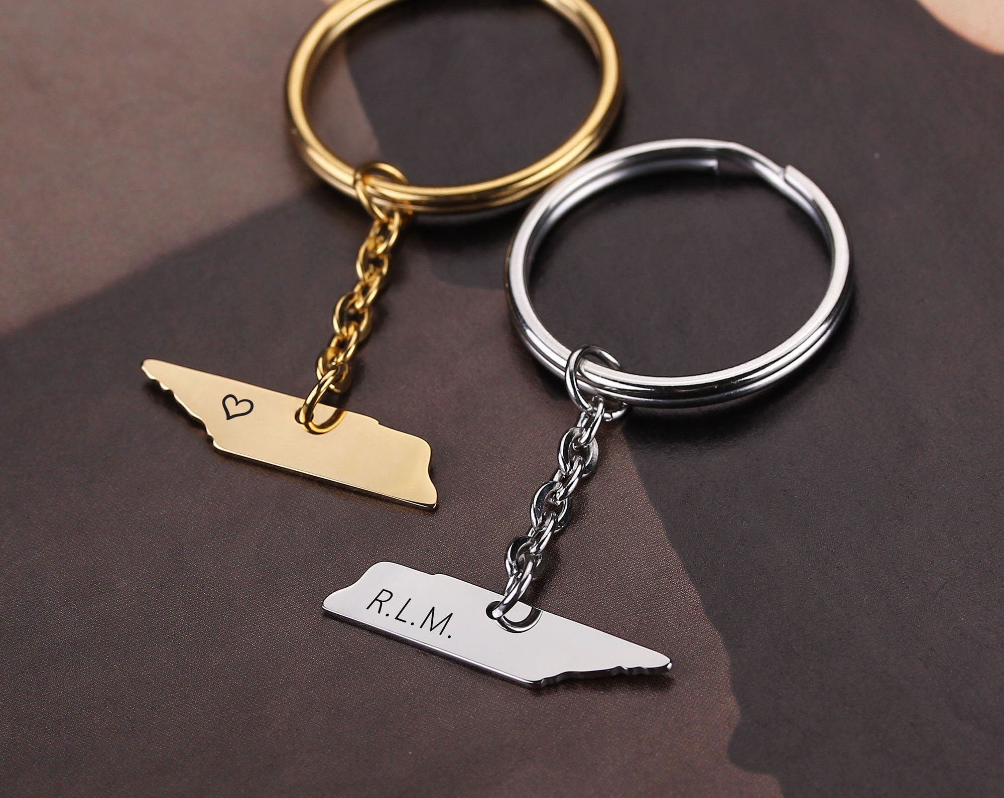 Tennessee State Keychain Personalized Tennessee Pendant Etsy