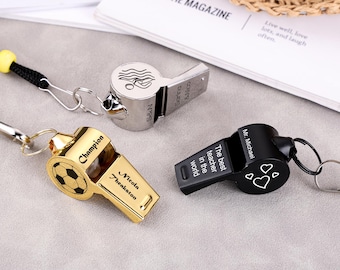 Personalized Name Whistle, Custom  Sport Gift for Football Basketball Volleyball Soccer Baseball Coach, Teacher Gift, Christmas Gifts